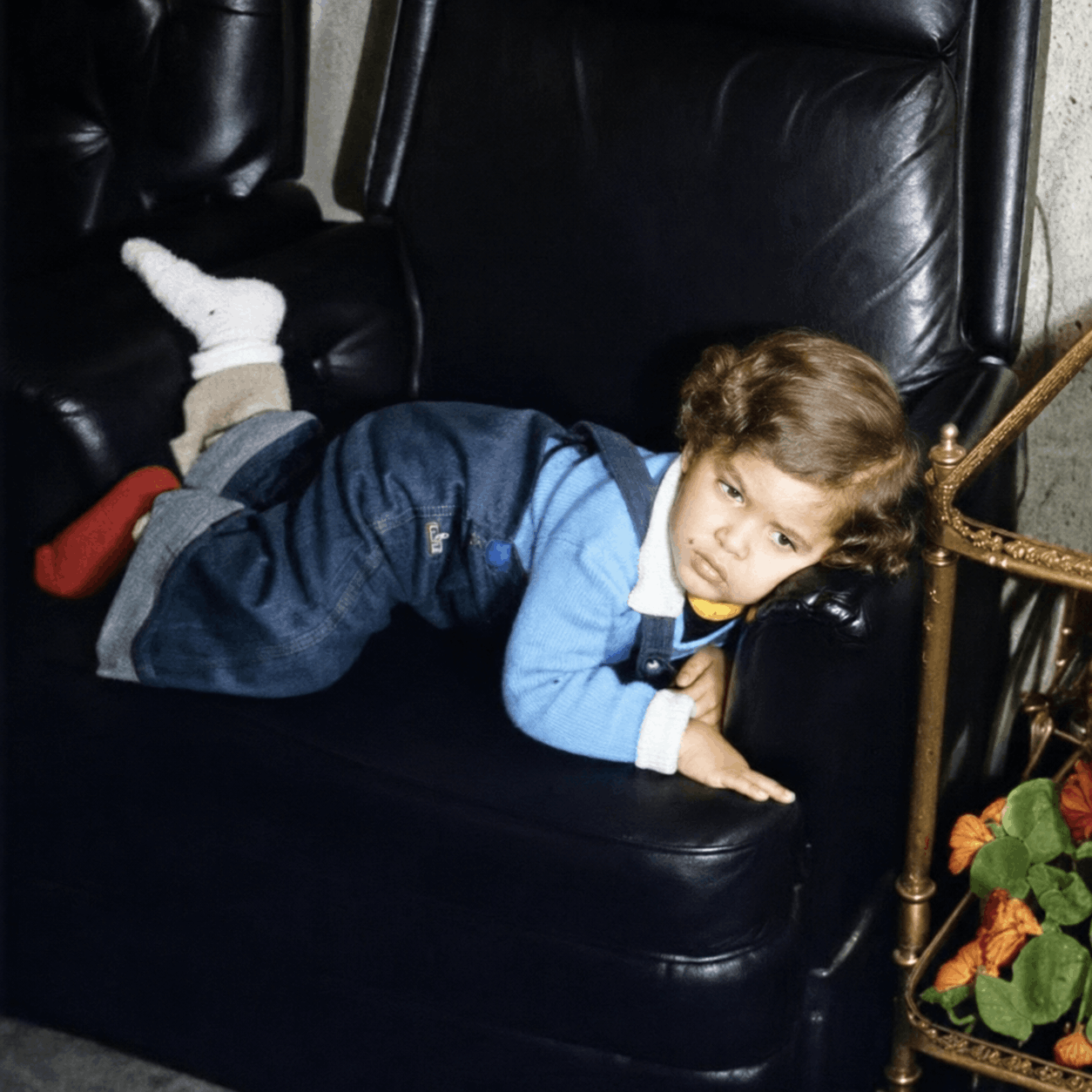 Childhood portrait of Arvin photographed by his father